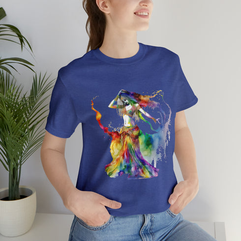 Rainbow Belly Dancer in Motion - Short Sleeve Tee